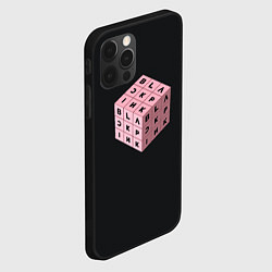 Чехол для iPhone 12 Pro Max Black Pink Cube, цвет: 3D-черный — фото 2