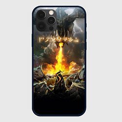 Чехол для iPhone 12 Pro Max TES: Dragon Flame, цвет: 3D-черный