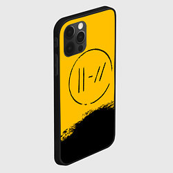 Чехол для iPhone 12 Pro Max 21 Pilots: Yellow Logo, цвет: 3D-черный — фото 2