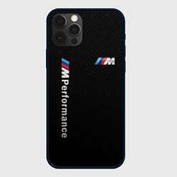 Чехол для iPhone 12 Pro Max BMW M PERFORMANCE CARBON КАРБОН, цвет: 3D-черный