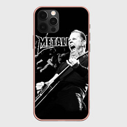 Чехол для iPhone 12 Pro Max Metallica, цвет: 3D-светло-розовый