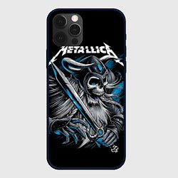 Чехол для iPhone 12 Pro Max Metallica, цвет: 3D-черный