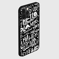 Чехол для iPhone 12 Pro Max Hello Pattern, цвет: 3D-черный — фото 2