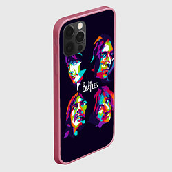 Чехол для iPhone 12 Pro Max The Beatles: Art Faces, цвет: 3D-малиновый — фото 2