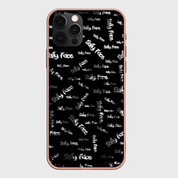 Чехол для iPhone 12 Pro Max Sally Face: Black Pattern, цвет: 3D-светло-розовый