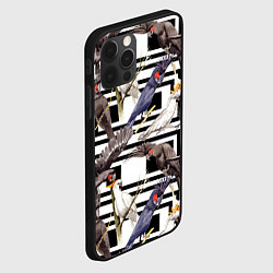 Чехол для iPhone 12 Pro Max Попугаи Какаду, цвет: 3D-черный — фото 2