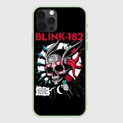 Чехол для iPhone 12 Pro Max Blink-182: Death Punk, цвет: 3D-салатовый