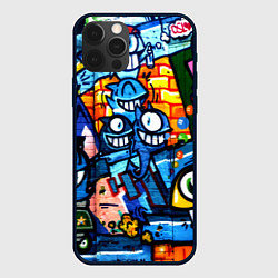 Чехол для iPhone 12 Pro Max Graffiti Exclusive, цвет: 3D-черный