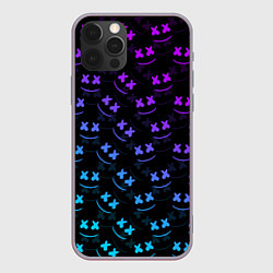 Чехол для iPhone 12 Pro Max Marshmello: Dark Neon, цвет: 3D-серый