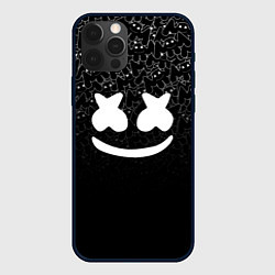 Чехол для iPhone 12 Pro Max Marshmello Black, цвет: 3D-черный