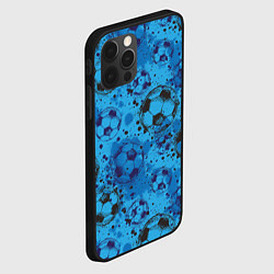 Чехол для iPhone 12 Pro Max Футбольные мячи, цвет: 3D-черный — фото 2