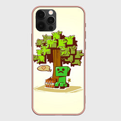 Чехол для iPhone 12 Pro Max Forest Creeper, цвет: 3D-светло-розовый
