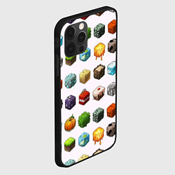 Чехол для iPhone 12 Pro Max Minecraft Cubes, цвет: 3D-черный — фото 2