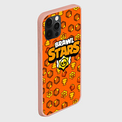 Чехол для iPhone 12 Pro Max Brawl Stars: Orange Team, цвет: 3D-светло-розовый — фото 2