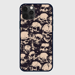 Чехол для iPhone 12 Pro Max Черепа - паттерн, цвет: 3D-черный