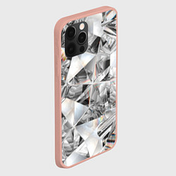 Чехол для iPhone 12 Pro Max Бриллиантовый блеск, цвет: 3D-светло-розовый — фото 2