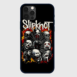 Чехол для iPhone 12 Pro Max Slipknot: Faces, цвет: 3D-черный