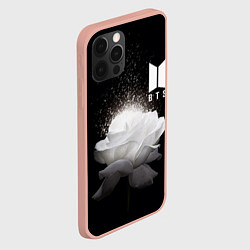 Чехол для iPhone 12 Pro Max BTS Flower, цвет: 3D-светло-розовый — фото 2