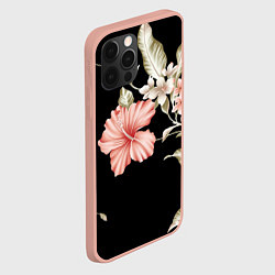 Чехол для iPhone 12 Pro Max Красивые Цветочки, цвет: 3D-светло-розовый — фото 2