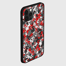 Чехол для iPhone 12 Pro Max Камуфляж с буквами F C S M, цвет: 3D-черный — фото 2