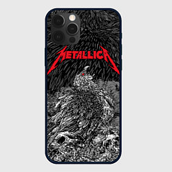 Чехол для iPhone 12 Pro Max Metallica птица на черепах, цвет: 3D-черный