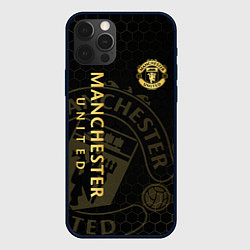 Чехол для iPhone 12 Pro Max Манчестер Юнайтед - team coat of arms, цвет: 3D-черный
