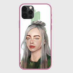 Чехол для iPhone 12 Pro Max Billie Eilish, цвет: 3D-малиновый