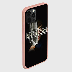 Чехол для iPhone 12 Pro Max Sherlock, цвет: 3D-светло-розовый — фото 2