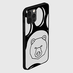 Чехол для iPhone 12 Pro Max Душа севера - след медведя, цвет: 3D-черный — фото 2