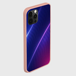 Чехол для iPhone 12 Pro Max Фиолетово 3d волны 2020, цвет: 3D-светло-розовый — фото 2
