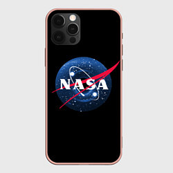 Чехол для iPhone 12 Pro Max NASA Black Hole, цвет: 3D-светло-розовый