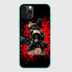 Чехол для iPhone 12 Pro Max Bloodhound 3D Black, цвет: 3D-мятный
