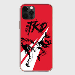 Чехол для iPhone 12 Pro Max Taekwondo, цвет: 3D-светло-розовый