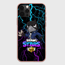 Чехол для iPhone 12 Pro Max Brawl Stars CROW, цвет: 3D-светло-розовый