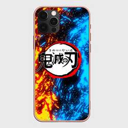 Чехол для iPhone 12 Pro Max KIMETSU NO YAIBA, цвет: 3D-светло-розовый