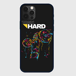 Чехол для iPhone 12 Pro Max Train hard, цвет: 3D-черный