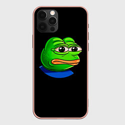 Чехол для iPhone 12 Pro Max Frog, цвет: 3D-светло-розовый