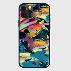 Чехол для iPhone 12 Pro Max Абстрактный рисунок, цвет: 3D-черный