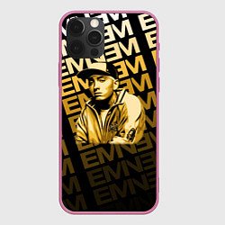 Чехол для iPhone 12 Pro Max Eminem, цвет: 3D-малиновый