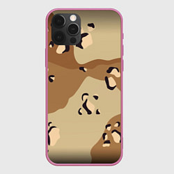 Чехол для iPhone 12 Pro Max ПОЛЕВОЙ АРМЕЙСКИЙ, цвет: 3D-малиновый