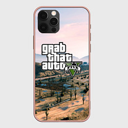 Чехол для iPhone 12 Pro Max Grand Theft Auto 5, цвет: 3D-светло-розовый