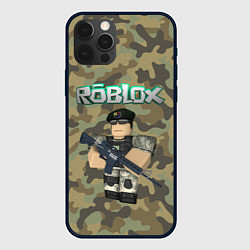 Чехол для iPhone 12 Pro Max Roblox 23 February Camouflage, цвет: 3D-черный