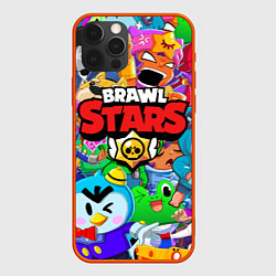 Чехол для iPhone 12 Pro Max BRAWL STARS, цвет: 3D-красный