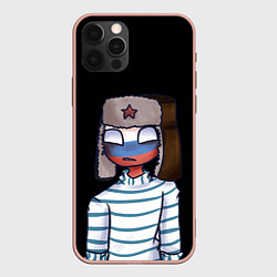 Чехол для iPhone 12 Pro Max CountryHumans - Россия, цвет: 3D-светло-розовый