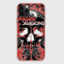 Чехол для iPhone 12 Pro Max Imagine Dragons, цвет: 3D-светло-розовый