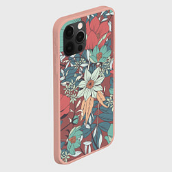 Чехол для iPhone 12 Pro Max Цветочный арт, цвет: 3D-светло-розовый — фото 2