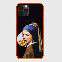 Чехол для iPhone 12 Pro Max Het meisje met de parel, цвет: 3D-красный