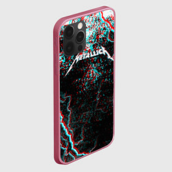 Чехол для iPhone 12 Pro Max METALLICA GLITCH STORM, цвет: 3D-малиновый — фото 2