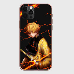 Чехол для iPhone 12 Pro Max KIMETSU NO YAIBA, цвет: 3D-светло-розовый