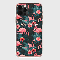 Чехол для iPhone 12 Pro Max Flamingo, цвет: 3D-светло-розовый